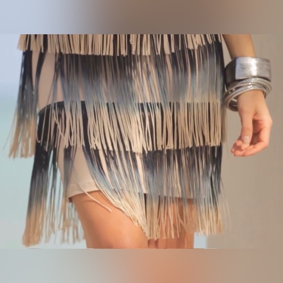 MUSE / BOSTON PROPER Ombre Fringe Dress, Size 2, EUC - Picture 7 of 15